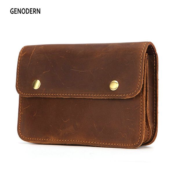 genodern vintage brown waist pack men genuine cow leather unique design europe style card phone coin key holder bag small pocket
genodern vintage brown waist pack men genuine cow leather unique design europe style card phone coin key holder bag small pocket