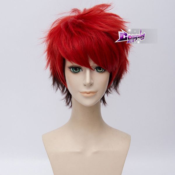 12" mixed red short hair for taichi nanao ombre anime cosplay wig + wig cap, Black;brown
12" mixed red short hair for taichi nanao ombre anime cosplay wig + wig cap, Black;brown