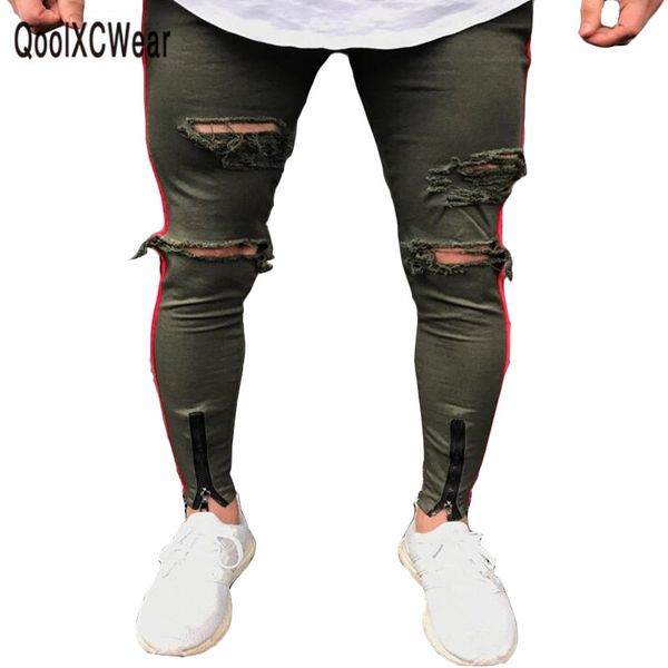 qoolxcwear men jeans hiphop zipper stretch knee ripped biker jeans hole hip hop elasticity skinny denim trousers vintage, Blue
qoolxcwear men jeans hiphop zipper stretch knee ripped biker jeans hole hip hop elasticity skinny denim trousers vintage, Blue