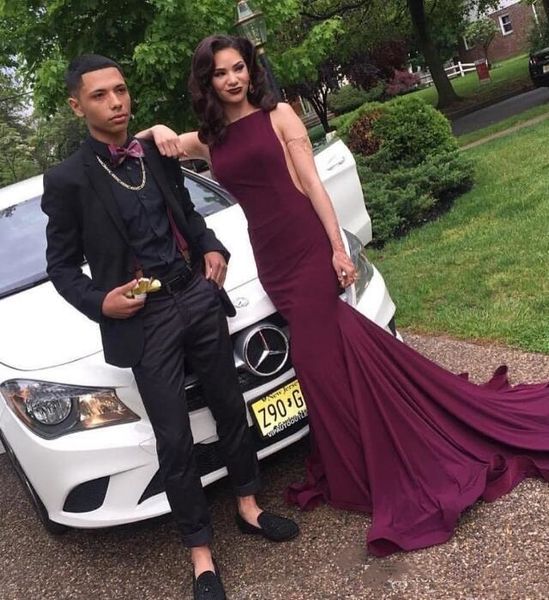 couple burgundy mermaid prom dresses backless evening gowns crew neck evening party dresses graduation dresses vestidos de fiesta, Black
couple burgundy mermaid prom dresses backless evening gowns crew neck evening party dresses graduation dresses vestidos de fiesta, Black