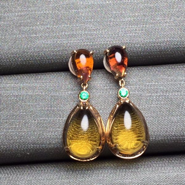 fine jewelry real 18k rose gold au750 g8k 100% nature citrine stone earrings gemstone female earrings fine gift women earring, Golden;silver
fine jewelry real 18k rose gold au750 g8k 100% nature citrine stone earrings gemstone female earrings fine gift women earring, Golden;silver