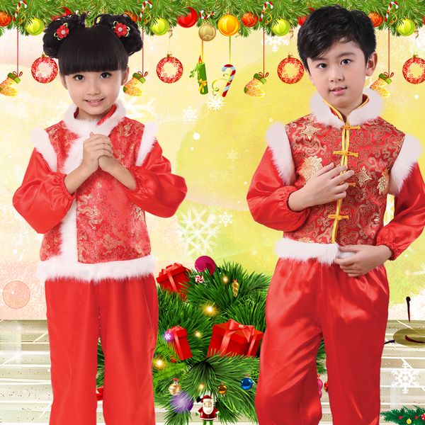 children 's national dance performance costumes for boys and girls han dance children christmas new year' s day dance clothes, Blue
children 's national dance performance costumes for boys and girls han dance children christmas new year' s day dance clothes, Blue