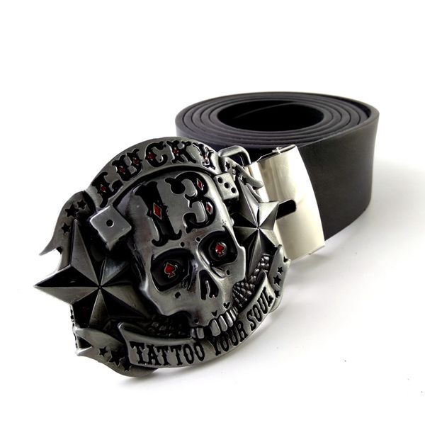 drop shipping skull belts for men black pu leather belt men with lucky13 skull belt buckle metal, Black;brown
drop shipping skull belts for men black pu leather belt men with lucky13 skull belt buckle metal, Black;brown