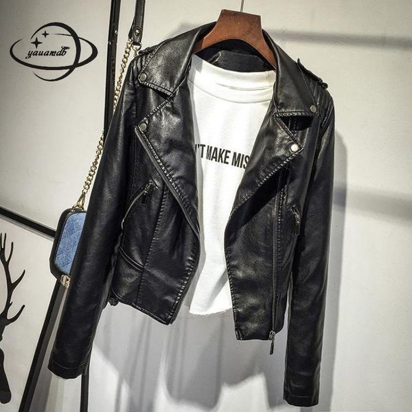 yauamdb women faux leather jacket 2018 spring autumn pu s- female coat clothing zipper ladies motorcycle short outerwear ly81, Black
yauamdb women faux leather jacket 2018 spring autumn pu s- female coat clothing zipper ladies motorcycle short outerwear ly81, Black