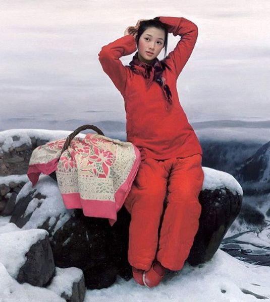 handpainted & hd printed art oil painting beautiful chinese country girl in red with snow view on canvas multi sizes frame options p307
handpainted & hd printed art oil painting beautiful chinese country girl in red with snow view on canvas multi sizes frame options p307