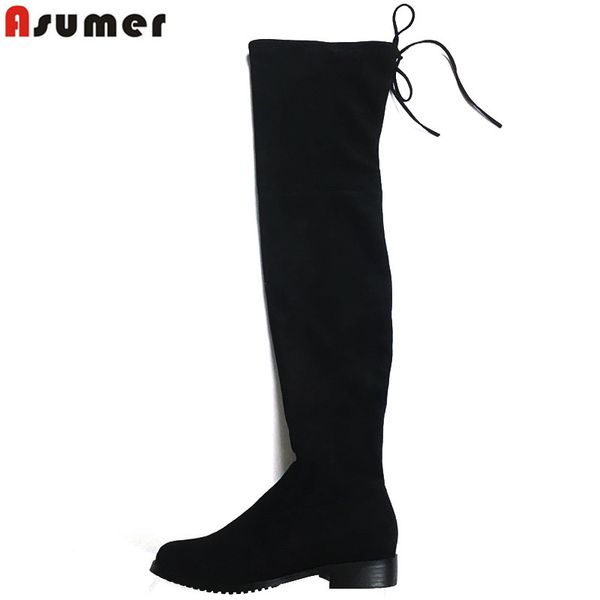 asumer colors women faux suede thigh high boots women flat comfort slouchy over the knee boots ladies spring autumn shoes, Black
asumer colors women faux suede thigh high boots women flat comfort slouchy over the knee boots ladies spring autumn shoes, Black
