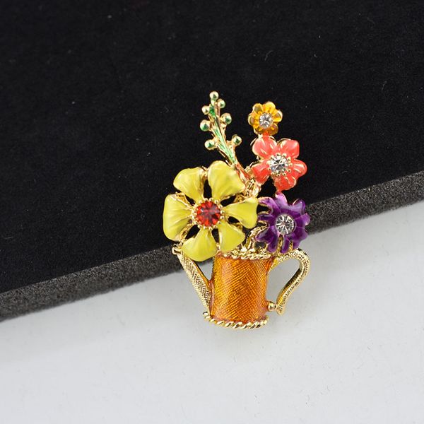 new style yellow flower basket brooch colorful crystal rhinestone golden tone wedding women brooch pin, Gray
new style yellow flower basket brooch colorful crystal rhinestone golden tone wedding women brooch pin, Gray