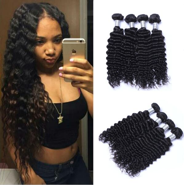 9a indian deep wave virgin hair weave 4pcs/lot natural color no shedding tangle human hair extensions, Black
9a indian deep wave virgin hair weave 4pcs/lot natural color no shedding tangle human hair extensions, Black