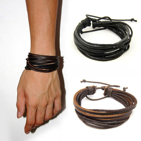 male fashion mens bracelets five wax ropes handmade leather brown color bracelet drop shipping, Golden;silver
male fashion mens bracelets five wax ropes handmade leather brown color bracelet drop shipping, Golden;silver