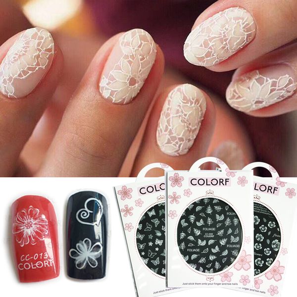 1pcs nail art stickers white flowers lace 3d wraps decal self adhesive charm butterfly manicure slider decor tips jicc001-027, Black
1pcs nail art stickers white flowers lace 3d wraps decal self adhesive charm butterfly manicure slider decor tips jicc001-027, Black