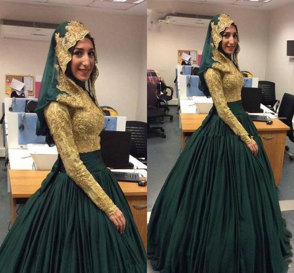 modest emerald green and gold muslim ball gown beaded lace long sleeve evening dresses 2018 caftan dubai party prom gowns vintage dress, Black
modest emerald green and gold muslim ball gown beaded lace long sleeve evening dresses 2018 caftan dubai party prom gowns vintage dress, Black
