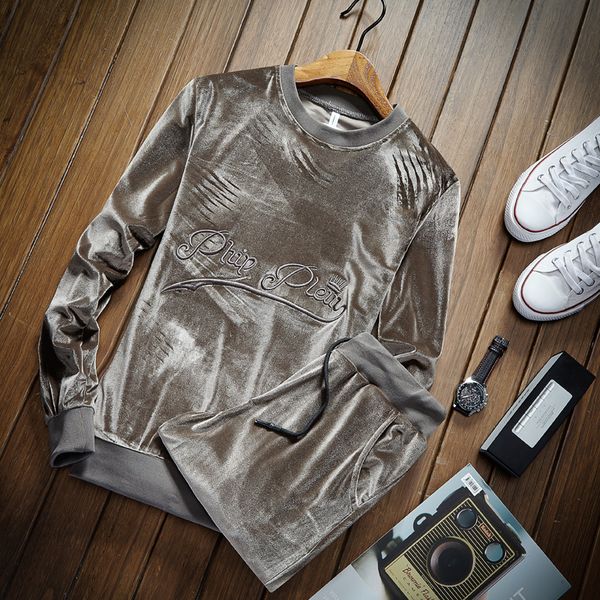 spring autumn men's tracksuit sporting suit male embroidery hoodies+pants fashion casual sweatshirt sweat suit men 2 pieces set, Gray
spring autumn men's tracksuit sporting suit male embroidery hoodies+pants fashion casual sweatshirt sweat suit men 2 pieces set, Gray