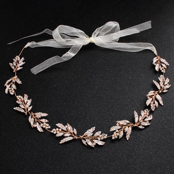 handmade ribbon rose gold leaf headband baroque rhinestone bridal hairbands crown headpiece headdress wedding hair accessories, Golden;white
handmade ribbon rose gold leaf headband baroque rhinestone bridal hairbands crown headpiece headdress wedding hair accessories, Golden;white