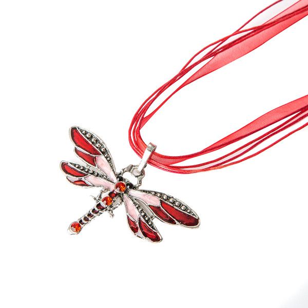 vintage dragonfly pendant necklace for women lady crystal enamel dragonfly charm necklaces lace wax rope chain jewelry xmas gifts wholesale, Silver 
vintage dragonfly pendant necklace for women lady crystal enamel dragonfly charm necklaces lace wax rope chain jewelry xmas gifts wholesale, Silver