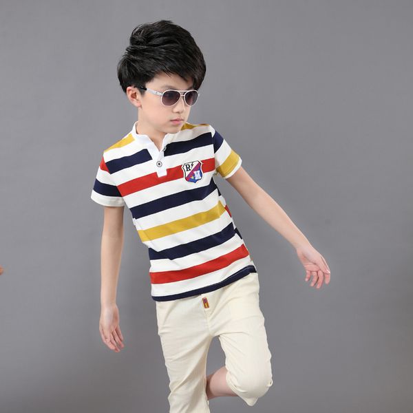 summer boys short-sleeved suit children's cotton striped t-shirt + shorts teenager boys clothing set 2pcs, White
summer boys short-sleeved suit children's cotton striped t-shirt + shorts teenager boys clothing set 2pcs, White