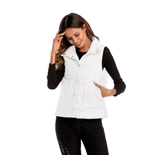 spring and autumn fashion woman short cotton sleeveless vest loose coat lapel keep warm, Black;white
spring and autumn fashion woman short cotton sleeveless vest loose coat lapel keep warm, Black;white