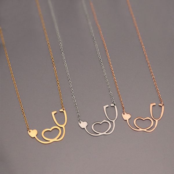 everfast 10pc/lot stethoscope heart stainless steel pendants necklaces tool charms choker necklace women girls doctor gift for her fashion j, Silver
everfast 10pc/lot stethoscope heart stainless steel pendants necklaces tool charms choker necklace women girls doctor gift for her fashion j, Silver