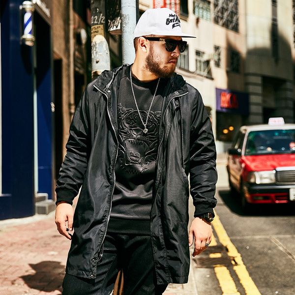 2018 autumn trendy large size 6xl long section personality printing windbreaker men loose fashion casual hooded casual jacket, Tan;black
2018 autumn trendy large size 6xl long section personality printing windbreaker men loose fashion casual hooded casual jacket, Tan;black