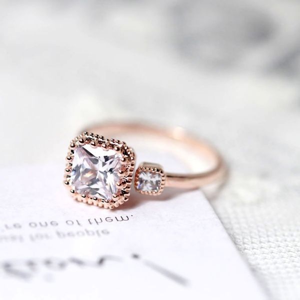 fashion new simple atmospheric design temperament square diamond ring domineering design ring adjustable size women's ring, Silver
fashion new simple atmospheric design temperament square diamond ring domineering design ring adjustable size women's ring, Silver