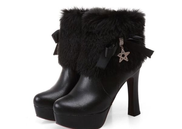 send 2018 new style autumn winter coarse heel high-heeled women short boots, Black
send 2018 new style autumn winter coarse heel high-heeled women short boots, Black