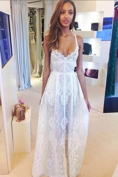 new backless deep v neck lace tulle sheath wedding dress summer beach sheer bridal gowns floor length fashion handmade appliques, White
new backless deep v neck lace tulle sheath wedding dress summer beach sheer bridal gowns floor length fashion handmade appliques, White