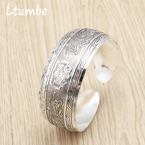 ltumbe vintage punk style carved phoenix flower cuff bangles boho open wristband bracelets & bangles for women jewelry pulseira, Black
ltumbe vintage punk style carved phoenix flower cuff bangles boho open wristband bracelets & bangles for women jewelry pulseira, Black
