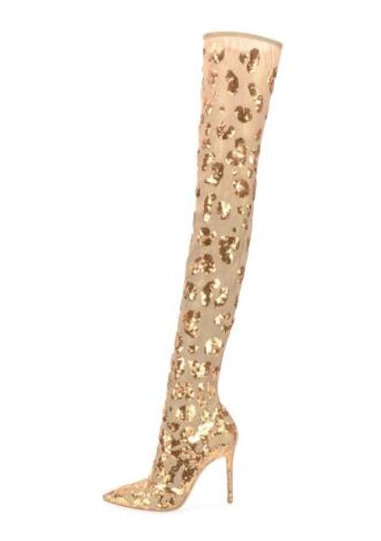spring new women fashion gold pointed toe zip back stiletto heel sequins bling bling slim thigh over the knee long boots lady, Black
spring new women fashion gold pointed toe zip back stiletto heel sequins bling bling slim thigh over the knee long boots lady, Black