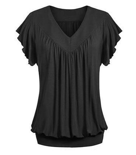 loose short size sleeve shirt v-neck solid color summer plus fashion s-5xl women's shipping cesue, Black
loose short size sleeve shirt v-neck solid color summer plus fashion s-5xl women's shipping cesue, Black