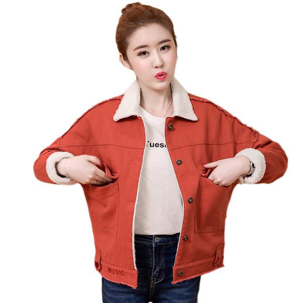 winter denim jacket coat fashion thickening women lambswool jean coat slim long sleeve jacket women, Black;brown
winter denim jacket coat fashion thickening women lambswool jean coat slim long sleeve jacket women, Black;brown