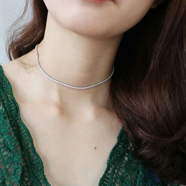 aeaw 18 inch full moissanite necklace solid 14k 585 white golddef color13ctw lab creat diamond tennis necklace for women, Silver
aeaw 18 inch full moissanite necklace solid 14k 585 white golddef color13ctw lab creat diamond tennis necklace for women, Silver