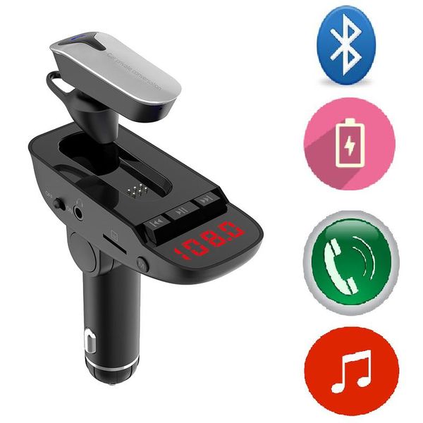 wireless car mp3 player with bluetooth headset csr4.2 earphones fm transmitter car kit with dual usb charger support tf card/usb player aux
wireless car mp3 player with bluetooth headset csr4.2 earphones fm transmitter car kit with dual usb charger support tf card/usb player aux