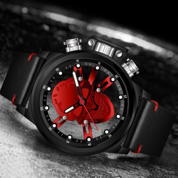 muniti new mens skull design trend big dial leather watches fashion men sport business casual quartz wrist watches for men, Slivery;brown
muniti new mens skull design trend big dial leather watches fashion men sport business casual quartz wrist watches for men, Slivery;brown