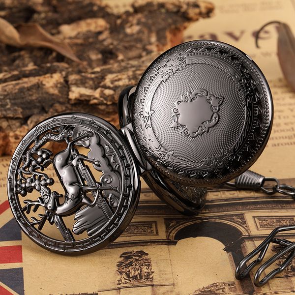 retro flower and dreer pattern carving mechanical pocket watch fob waist chain hollow skeleton two face dial hand wind men watch, Slivery;golden
retro flower and dreer pattern carving mechanical pocket watch fob waist chain hollow skeleton two face dial hand wind men watch, Slivery;golden