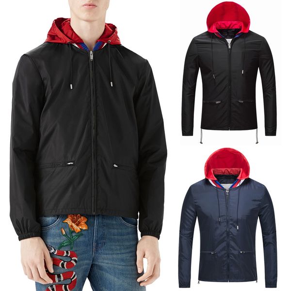 hooded nylon windbreaker jacket knitted collar zipper pockets elastic cuff adjustable hem lightweight outerwear, Black;brown
hooded nylon windbreaker jacket knitted collar zipper pockets elastic cuff adjustable hem lightweight outerwear, Black;brown
