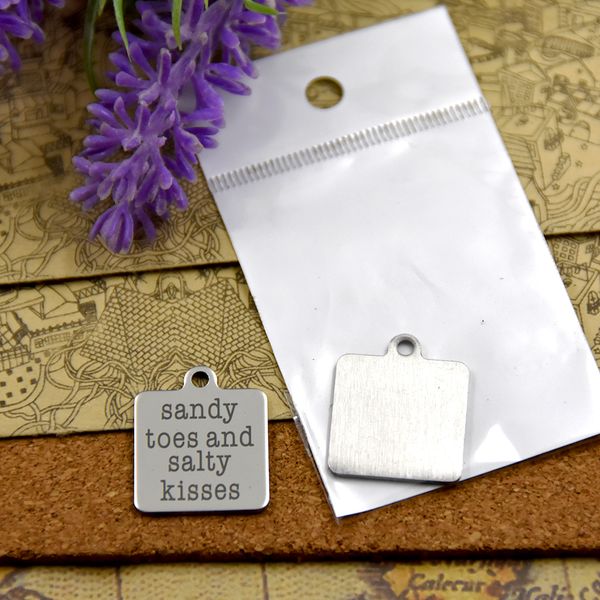 40pcs--"sandy toes and salty kisses"stainless steel charms more style for choosing diy charms pendants for necklace, Bronze;silver
40pcs--"sandy toes and salty kisses"stainless steel charms more style for choosing diy charms pendants for necklace, Bronze;silver