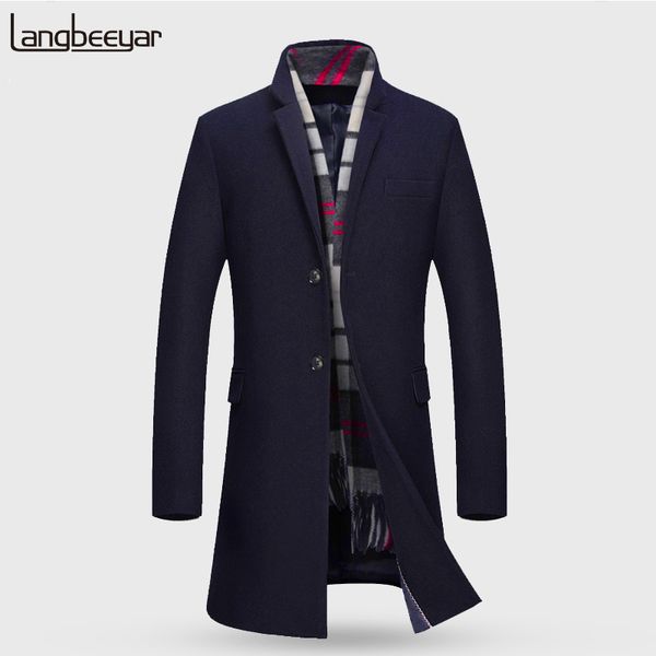 top grade fashion -clothing jacket men wool coat business casual pea coats men single breasted wool blends winter coat, Black
top grade fashion -clothing jacket men wool coat business casual pea coats men single breasted wool blends winter coat, Black