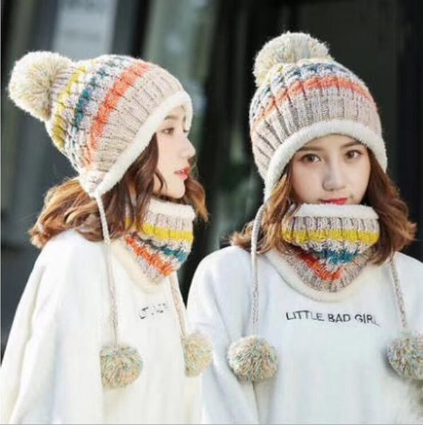 new woolen knit cap and scarf thick villus keep warm female twinset outdoor windproof face neck protection for women 6 colors, Yellow
new woolen knit cap and scarf thick villus keep warm female twinset outdoor windproof face neck protection for women 6 colors, Yellow