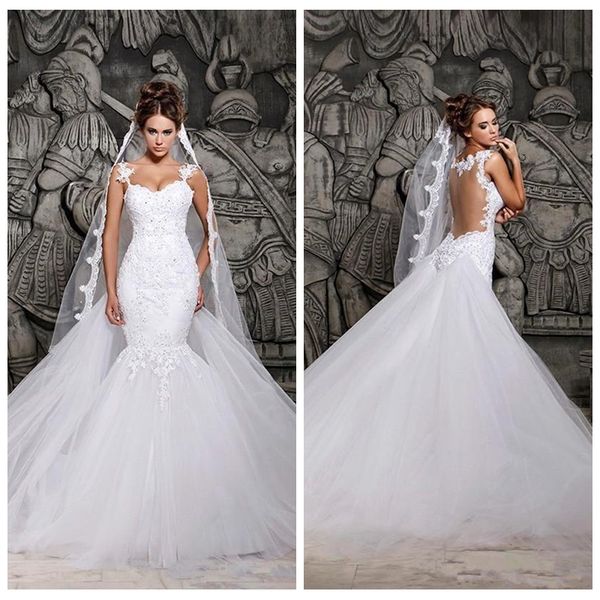 2021 vintage slim lace mermaid wedding dresses illusion back retro formal beading tulle mermaid spring berta bridal gowns custom, White
2021 vintage slim lace mermaid wedding dresses illusion back retro formal beading tulle mermaid spring berta bridal gowns custom, White