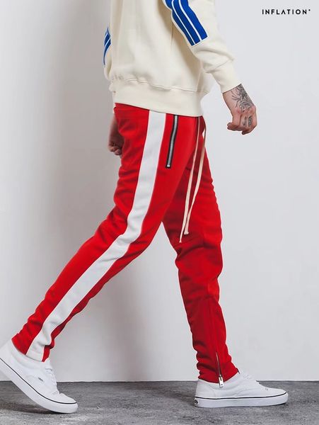2018 new autumn mens sportswear pants side stripe zipper jogger pants elastic waist vintage casual, Black
2018 new autumn mens sportswear pants side stripe zipper jogger pants elastic waist vintage casual, Black