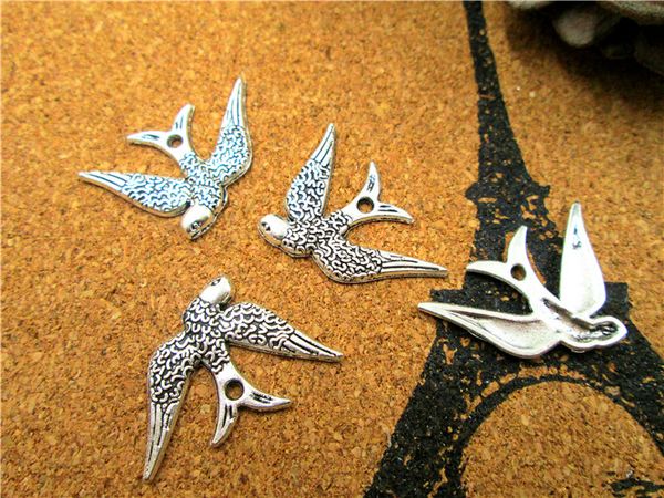 75pcs--swallow bird charms, antique tibetan silver cute lovely bird charm pendants,sparrow charms, diy supplies 17x25mm, Bronze;silver
75pcs--swallow bird charms, antique tibetan silver cute lovely bird charm pendants,sparrow charms, diy supplies 17x25mm, Bronze;silver