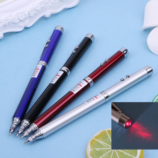 2018 5 In 1 Power Point Red Capacitive Laser Pointer Pen Stretchable Teaching Tool Ball Led Light Business School Office Gift