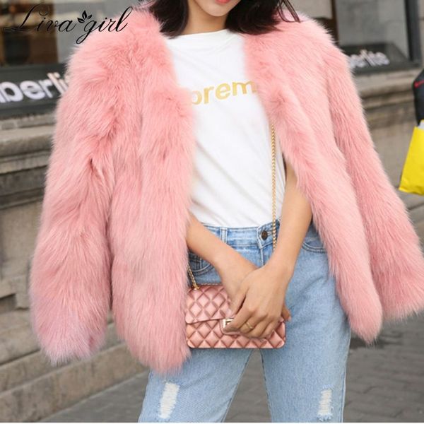 liva girl fashion faux fur coat autumn winter 2018 casual slim faux fur jacket streetwear plus size artifical plush overcoat v2, Black
liva girl fashion faux fur coat autumn winter 2018 casual slim faux fur jacket streetwear plus size artifical plush overcoat v2, Black