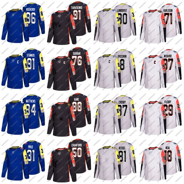 #91 Steven Stamkos 2018 All-Star Hockey Jerseys Connor McDavid P.K. Subban Alex Ovechkin Matthews Fleury Kane Kucherov Karlsson Crosby Neal
#91 Steven Stamkos 2018 All-Star Hockey Jerseys Connor McDavid P.K. Subban Alex Ovechkin Matthews Fleury Kane Kucherov Karlsson Crosby Neal
