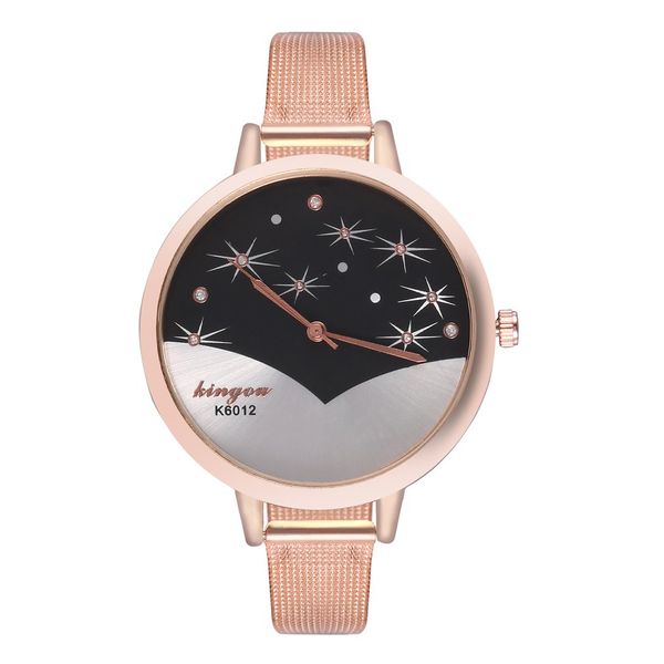 genboli stylish mesh strap ultra-thin women's quartz watches star pattern dial stainless steel ladies fashion watch, Slivery;brown
genboli stylish mesh strap ultra-thin women's quartz watches star pattern dial stainless steel ladies fashion watch, Slivery;brown