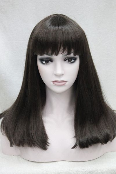 d63 synthetic brown women lady medium straight hair natural full wig cospaly q, Black;brown
d63 synthetic brown women lady medium straight hair natural full wig cospaly q, Black;brown
