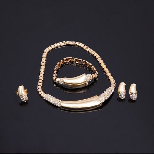 necklace earrings bracelet ring 4-piece set jewelry luxury exaggerated rhinestone 18k gold plated alloy geometric wedding jewelry set, Slivery;golden
necklace earrings bracelet ring 4-piece set jewelry luxury exaggerated rhinestone 18k gold plated alloy geometric wedding jewelry set, Slivery;golden