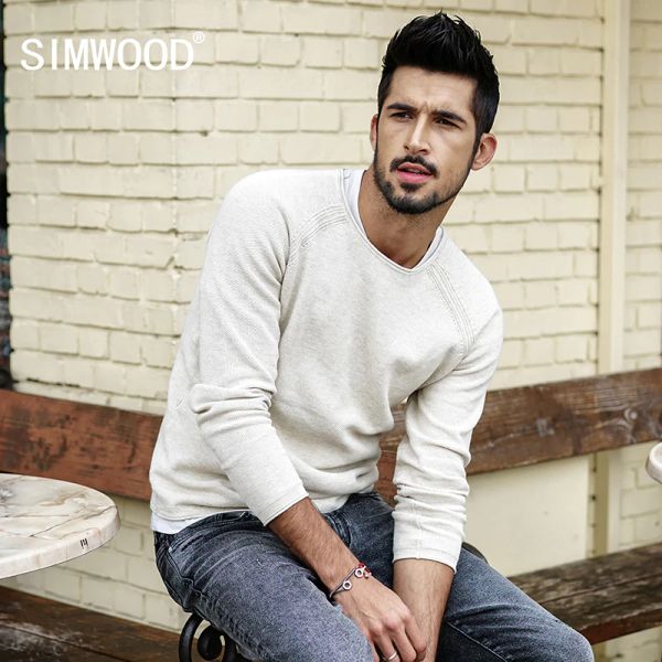 Autumn New Sweater Men Slim Fit Pure Cotton Pullover Male Knitted Sweater Male Fashion Men's Sweaters