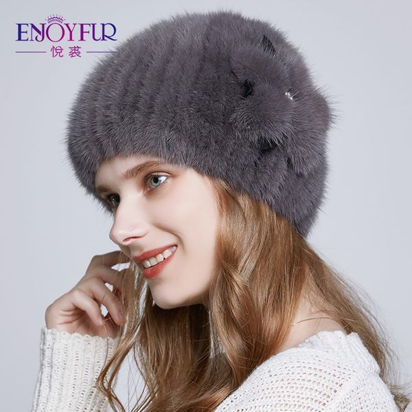 enjoyfur real women winter hats female rhinestone faux leather mink flower decoration beanies warm knitted fur gorros, Blue;gray
enjoyfur real women winter hats female rhinestone faux leather mink flower decoration beanies warm knitted fur gorros, Blue;gray