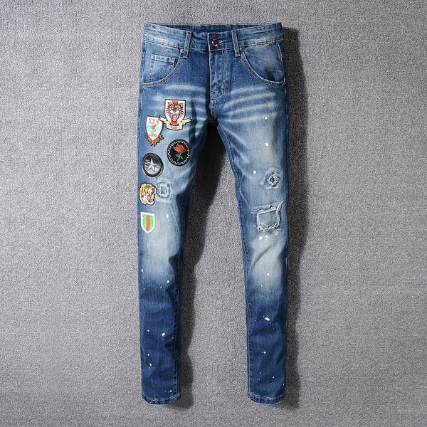 2018 мужчины тощие байкер джинсы марка дизайнер сша размер 29 ~ 40 тонкий mens fit мотоциклов moto байкер hip hop mens denim для мужчин 3306, Blue
2018 мужчины тощие байкер джинсы марка дизайнер сша размер 29 ~ 40 тонкий mens fit мотоциклов moto байкер hip hop mens denim для мужчин 3306, Blue