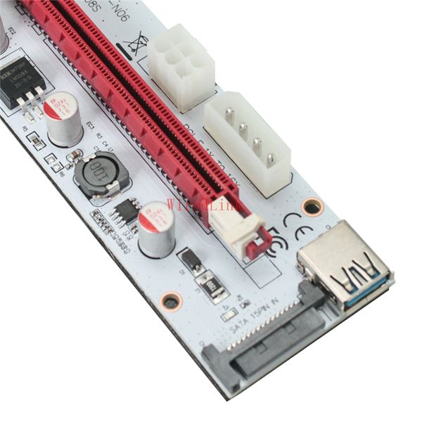 

2018 Brand New PCI-E 1X to 16X Graphics Card Extension Data SATA Cable For VER008S BTC Miner DIY White Board